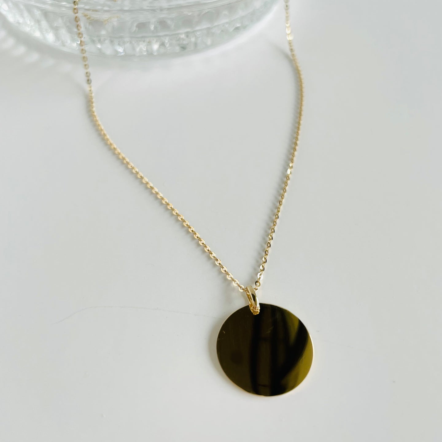 10K Natasha Gold Disc Necklace