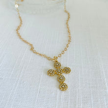 Load image into Gallery viewer, Floral Cross Pendant
