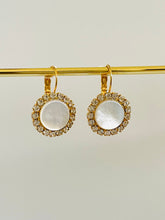 Load image into Gallery viewer, Crystal &amp; Mother of Pearl Earrings

