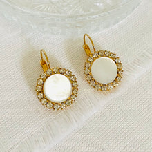 Load image into Gallery viewer, Crystal &amp; Mother of Pearl Earrings
