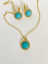 Load image into Gallery viewer, Crystal &amp; Turquoise Earrings
