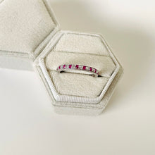 Load image into Gallery viewer, 14k Ruby &amp; Diamond Half Eternity Band
