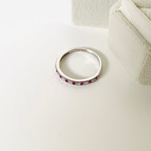 Load image into Gallery viewer, 14k Ruby &amp; Diamond Half Eternity Band
