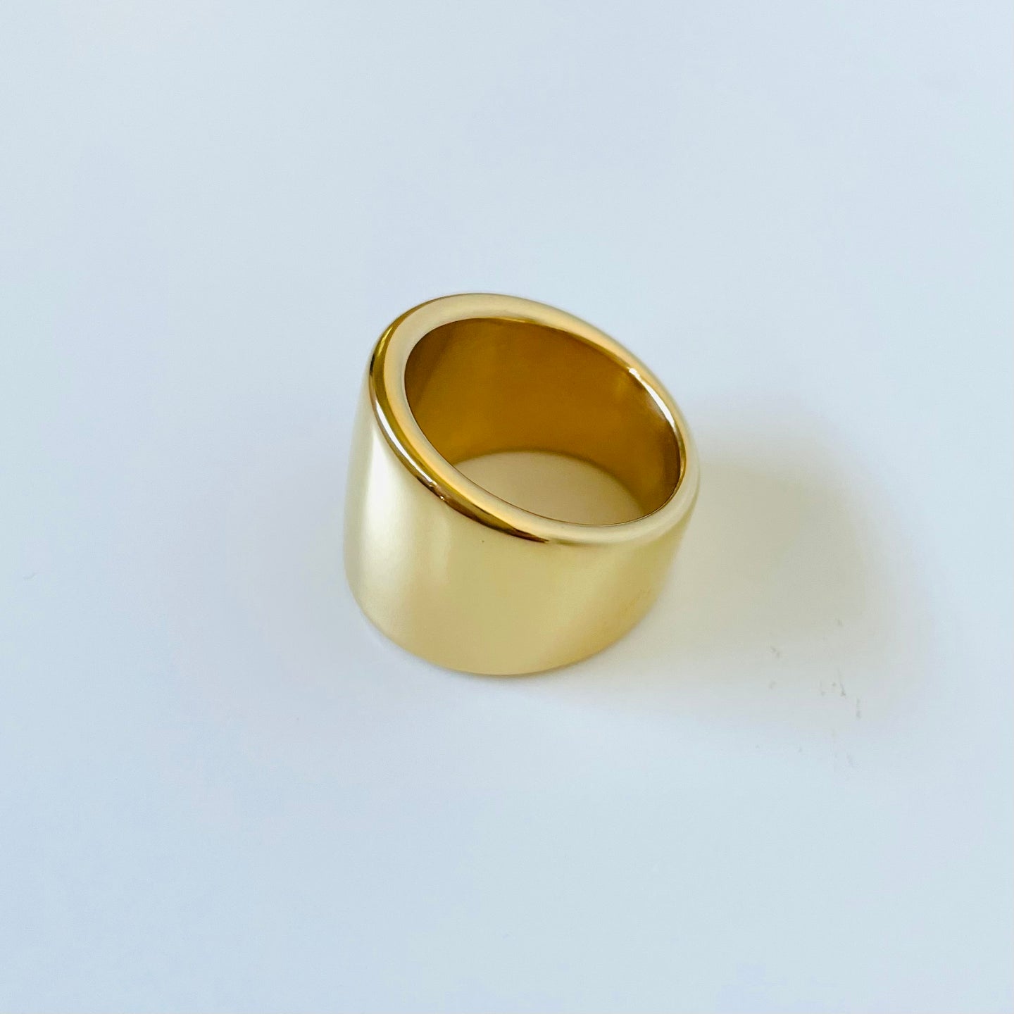 14k Gold Cigar Band Ring