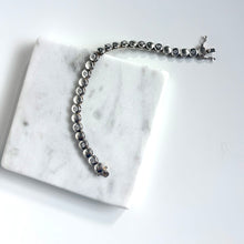 Load image into Gallery viewer, Vintage Sterling Silver CZ Bubble Bracelet
