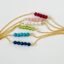 Load image into Gallery viewer, 10k Five Stone Gem Bracelet
