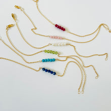 Load image into Gallery viewer, 10k Five Stone Gem Bracelet

