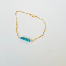 Load image into Gallery viewer, 10k Five Stone Gem Bracelet
