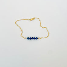 Load image into Gallery viewer, 10k Five Stone Gem Bracelet
