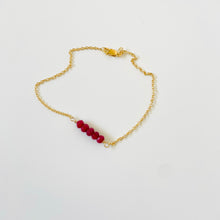 Load image into Gallery viewer, 10k Five Stone Gem Bracelet
