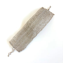 Load image into Gallery viewer, Vintage Sterling Silver Crochet Bracelet
