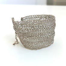Load image into Gallery viewer, Vintage Sterling Silver Crochet Bracelet
