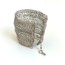 Load image into Gallery viewer, Vintage Sterling Silver Crochet Bracelet
