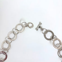 Load image into Gallery viewer, Vintage Sterling Silver Handmade Multi-Link Necklace with Pearls
