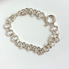 Load image into Gallery viewer, Sterling Silver Rolo Large Clasp Bracelet

