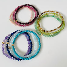 Load image into Gallery viewer, 14k Gemstone Stretchy Bracelet
