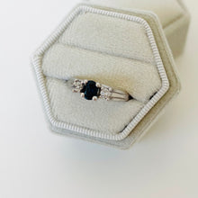 Load image into Gallery viewer, 10k Vintage Sapphire &amp; Diamond Ring

