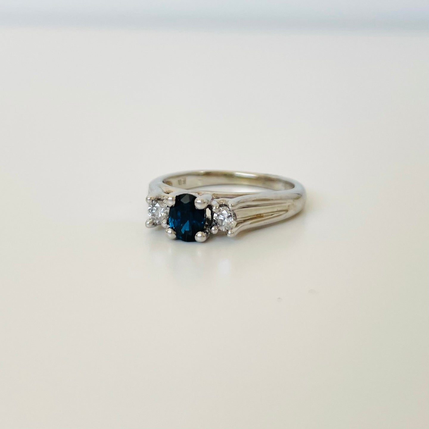 10k Vintage Sapphire & Diamond Ring