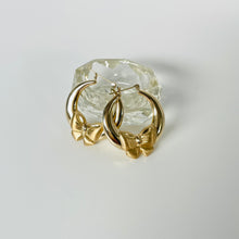 Load image into Gallery viewer, 14k Vintage Bow Hoop Earrings
