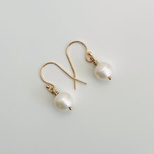 Load image into Gallery viewer, 14k Wire Wrapped Pearl Earrings
