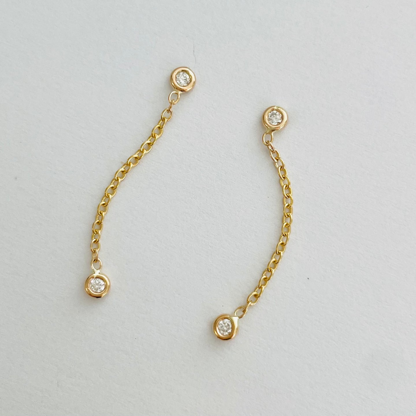 14k Michelle Diamond Drop Earrings