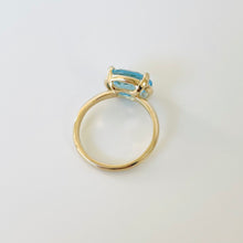Load image into Gallery viewer, 14K Forthright Oval Blue Topaz Ring
