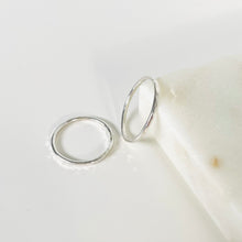 Load image into Gallery viewer, Sterling Silver Hammered Stacking Rings 1 mm
