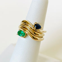 Load image into Gallery viewer, 10k Meghan Gemstone Wave Ring
