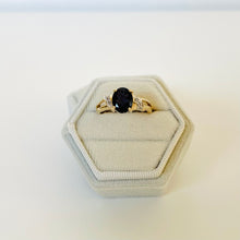 Load image into Gallery viewer, 14k Vintage Iolite &amp; Diamond Ring
