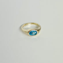 Load image into Gallery viewer, 10k Blue Topaz Solitaire Ring
