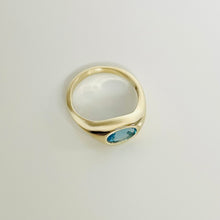 Load image into Gallery viewer, 10k Blue Topaz Solitaire Ring
