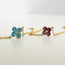 Load image into Gallery viewer, 10k Daisy Gemstone Bracelet
