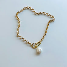 Load image into Gallery viewer, Large Baroque Pearl Clip Chain

