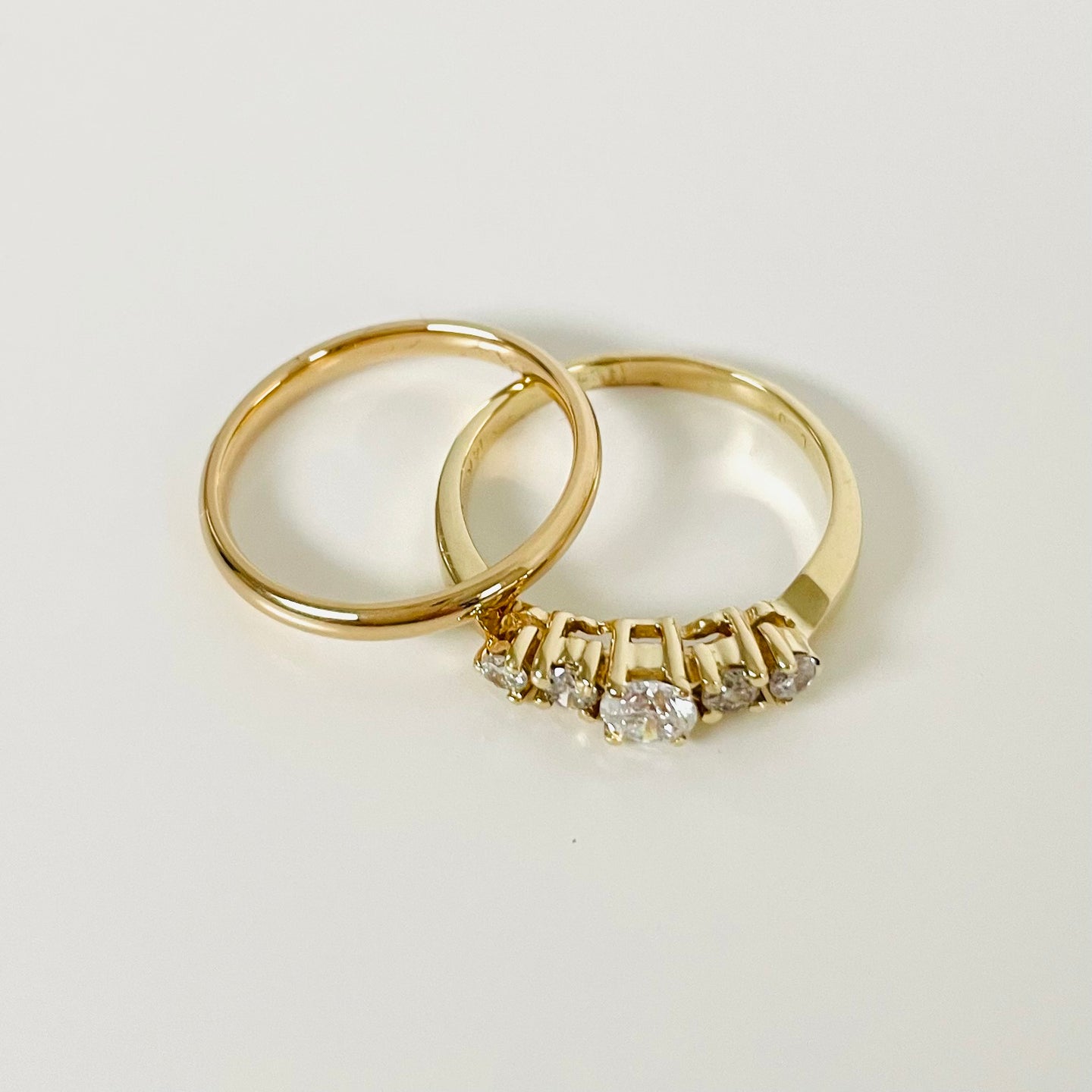 14k Five Stone Diamond Engagement Ring