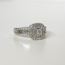 Load image into Gallery viewer, 18K Vintage Double Halo Diamond Ring
