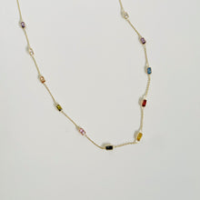 Load image into Gallery viewer, 10K Multi Stone Station Necklace
