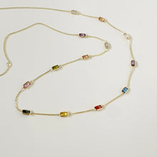 Load image into Gallery viewer, 10K Multi Stone Station Necklace
