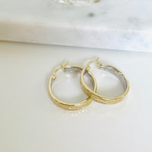 Load image into Gallery viewer, 10k &quot;Diamond&quot;-Cut Hoops
