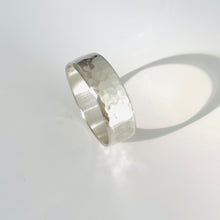 Load image into Gallery viewer, Sterling Silver Hammered Bands 6 mm
