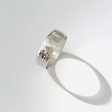 Load image into Gallery viewer, Sterling Silver Hammered Bands 6 mm
