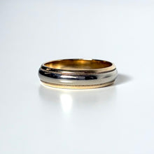 Load image into Gallery viewer, 10k Vintage Yellow &amp; White Gold Classic Wedding Band
