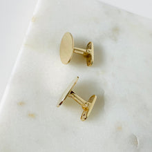 Load image into Gallery viewer, 10k Oval Cufflinks
