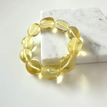 Load image into Gallery viewer, Giant Lemon Quartz Stretchy Bracelet

