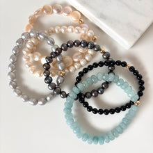 Load image into Gallery viewer, 14k Gemstone Large Stretchy Bracelet
