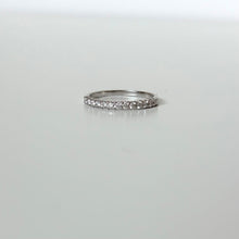 Load image into Gallery viewer, 14k Vintage White Gold &amp; Diamond Half Eternity Band
