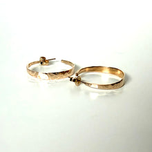 Load image into Gallery viewer, 10K Vintage Hammered Hoops
