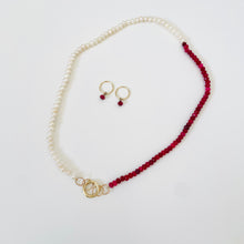 Load image into Gallery viewer, 10k Pearl &amp; Gemstone Necklace
