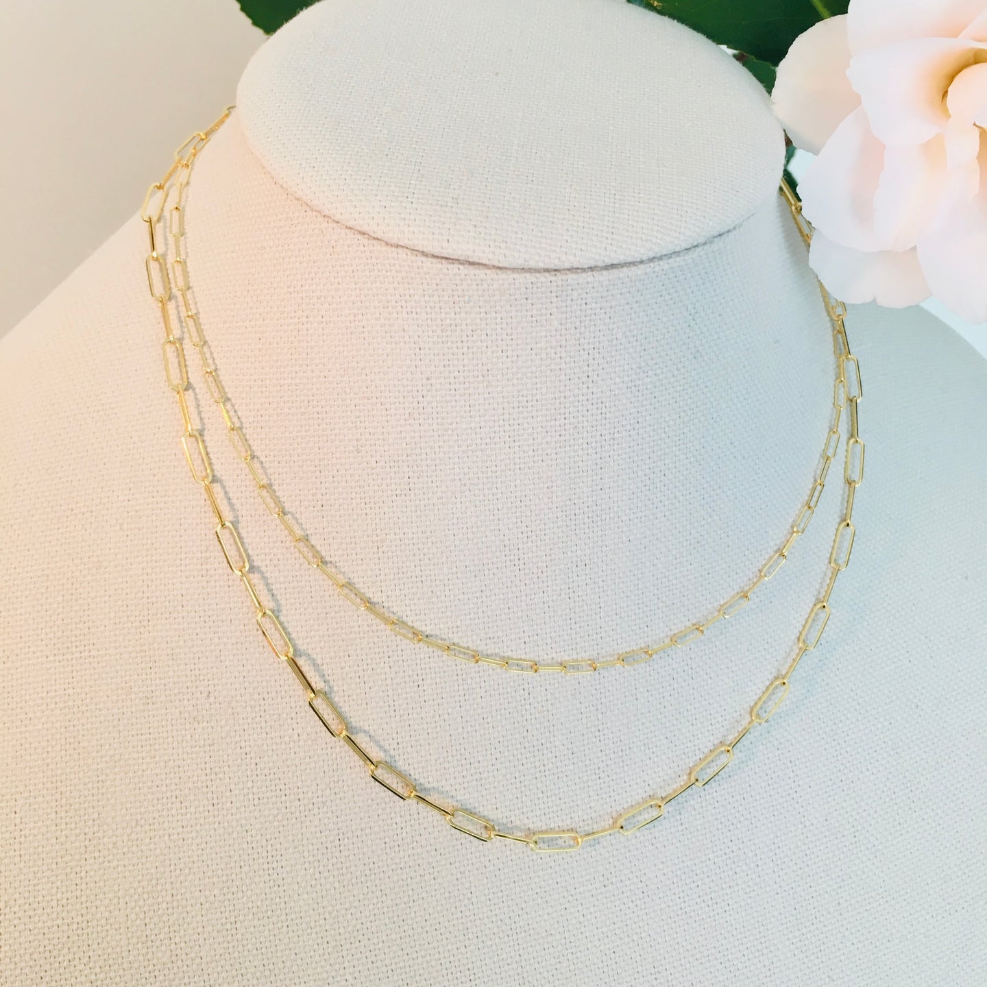 14K Paperclip Chain Small