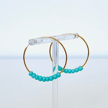 Load image into Gallery viewer, Turquoise Hoops

