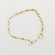 Load image into Gallery viewer, Mixed Ball &amp; Paperclip Toggle Bracelet
